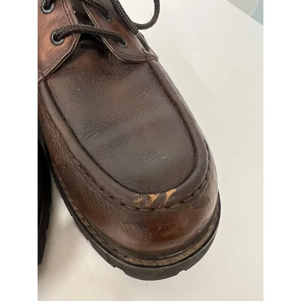 Dockers Brown Leather Oxford Lace Up Shows 13 Oil Resistant Waterproof